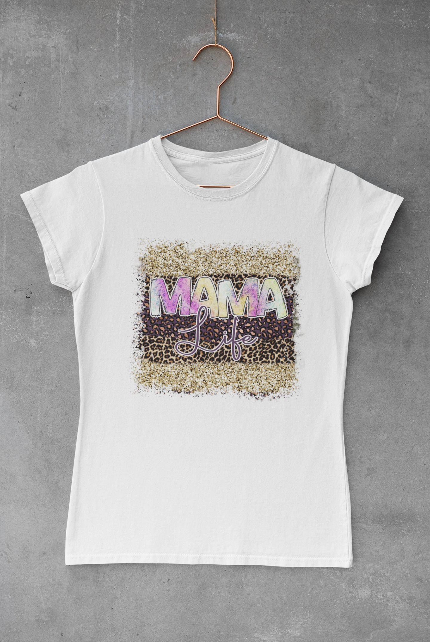 Mama Life Leopard Print Transfer