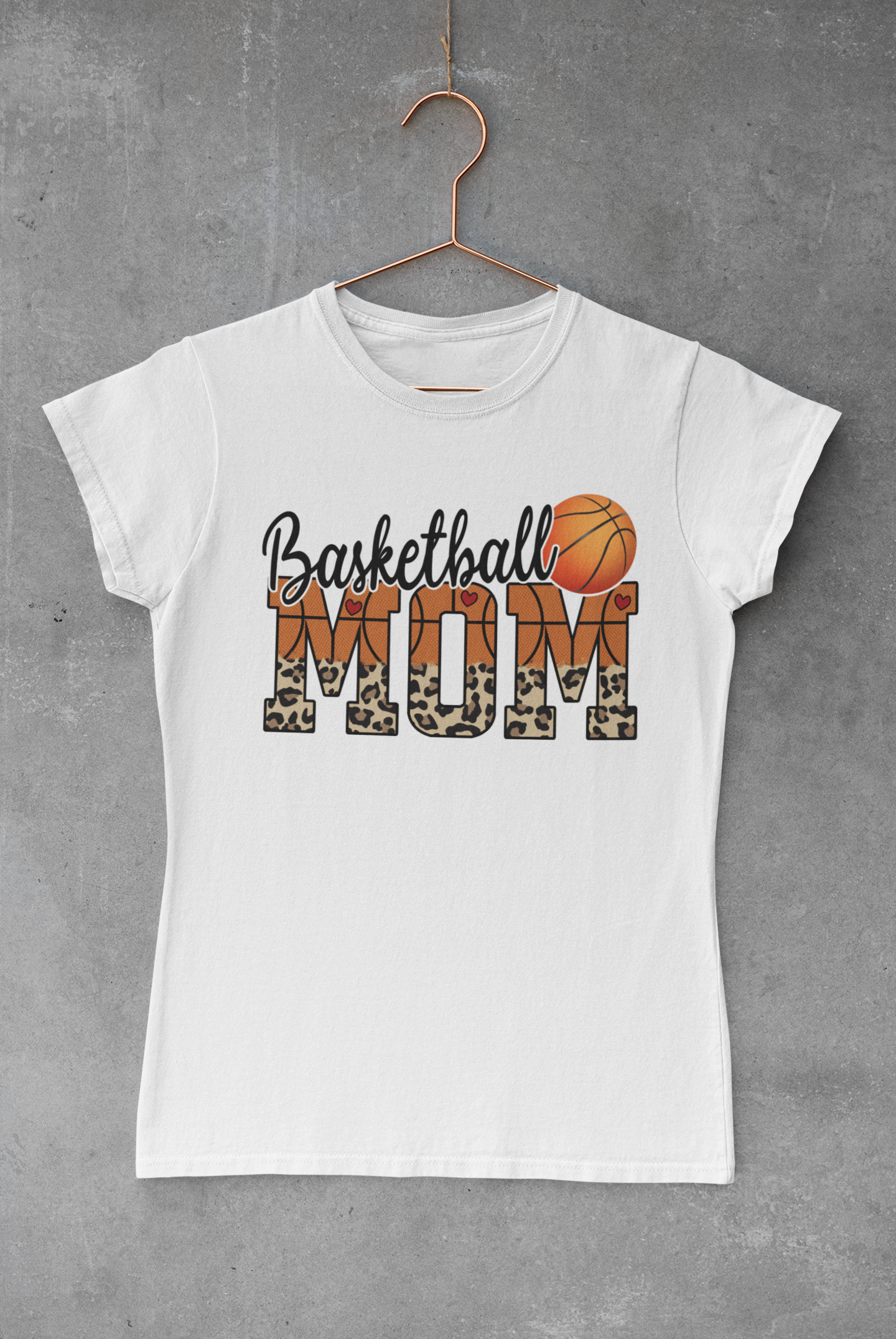 Basketball Mom Leopard Print Transfer