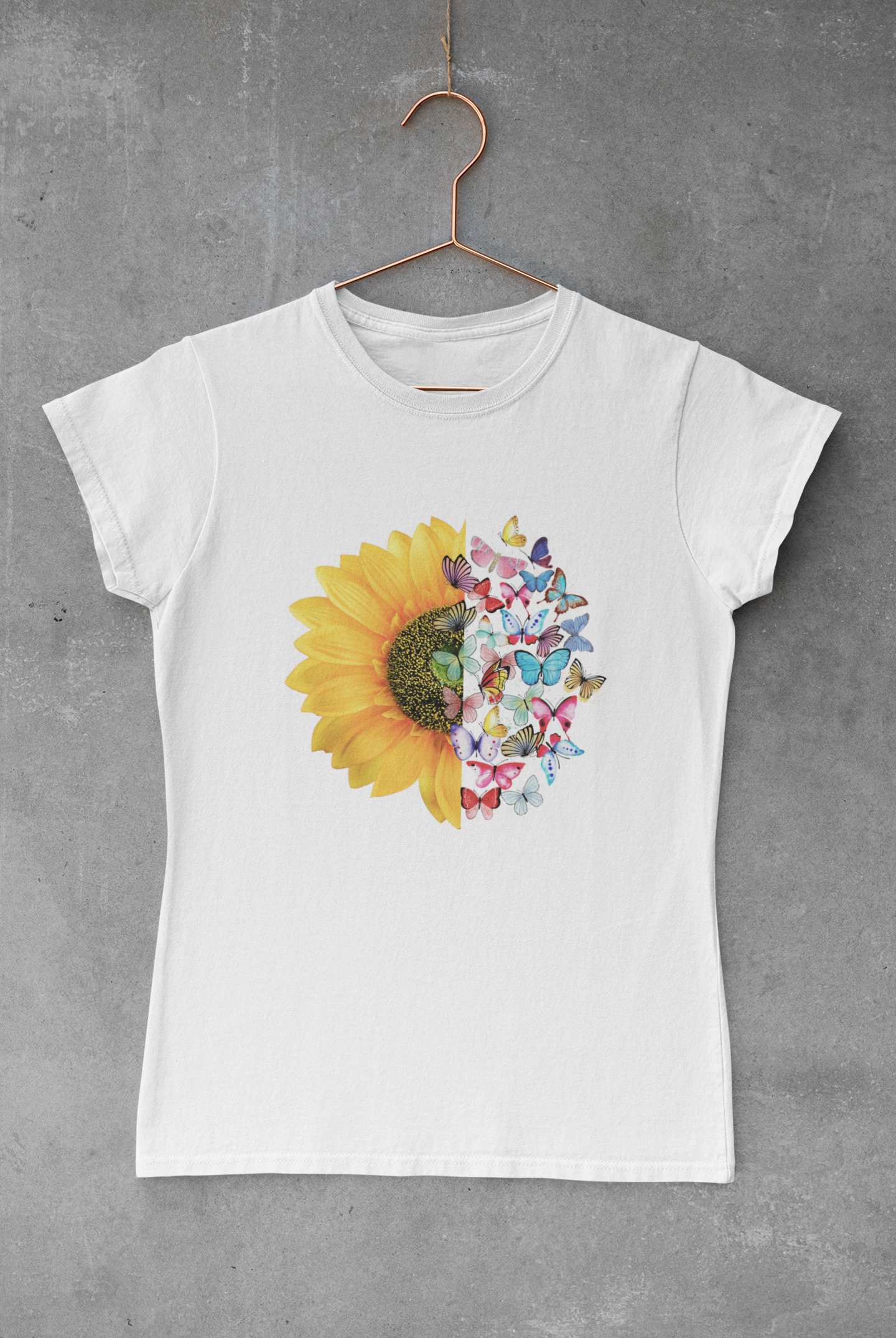 Butterfly Sunflower Transfer