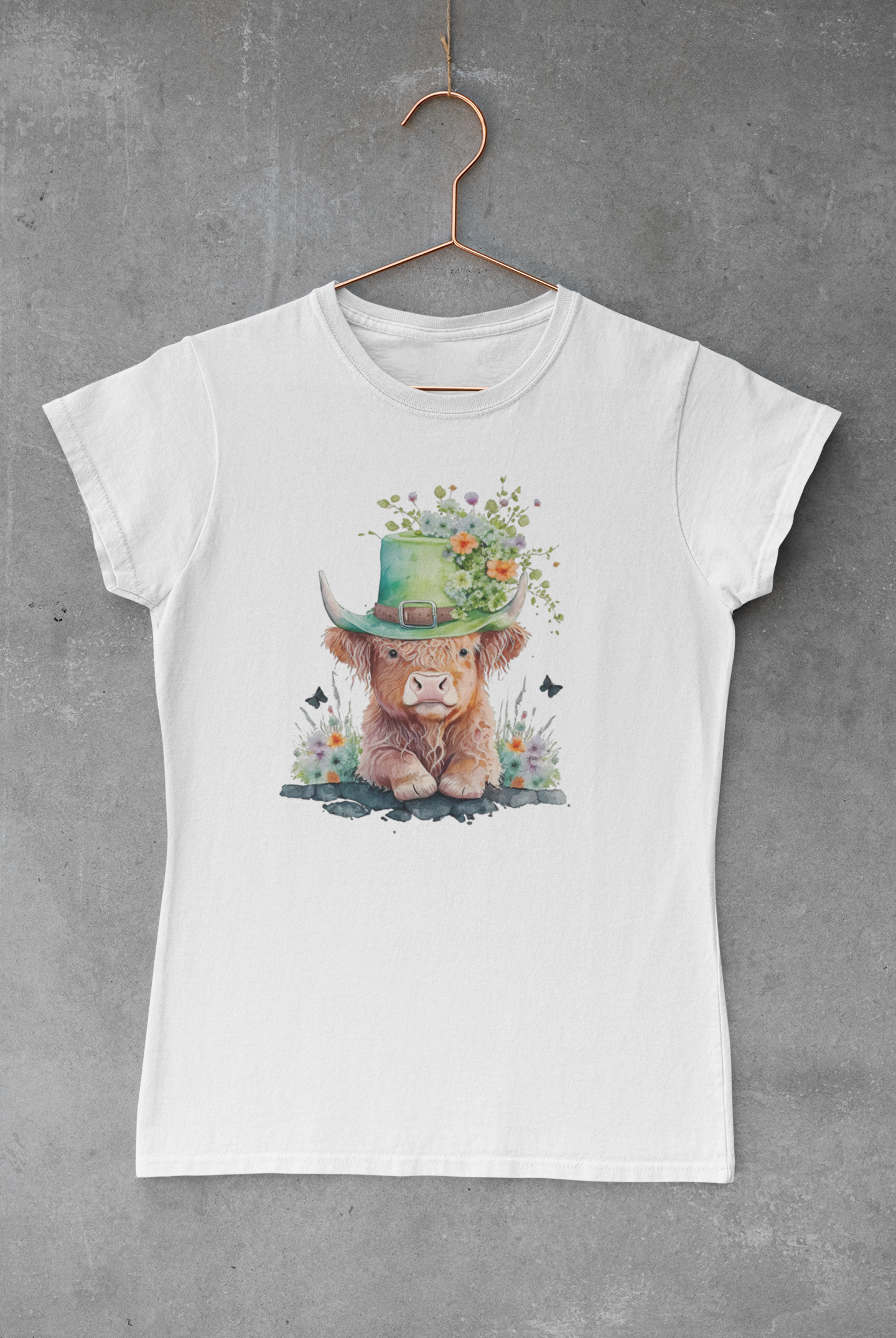 Highland Cow St. Patty Transfer