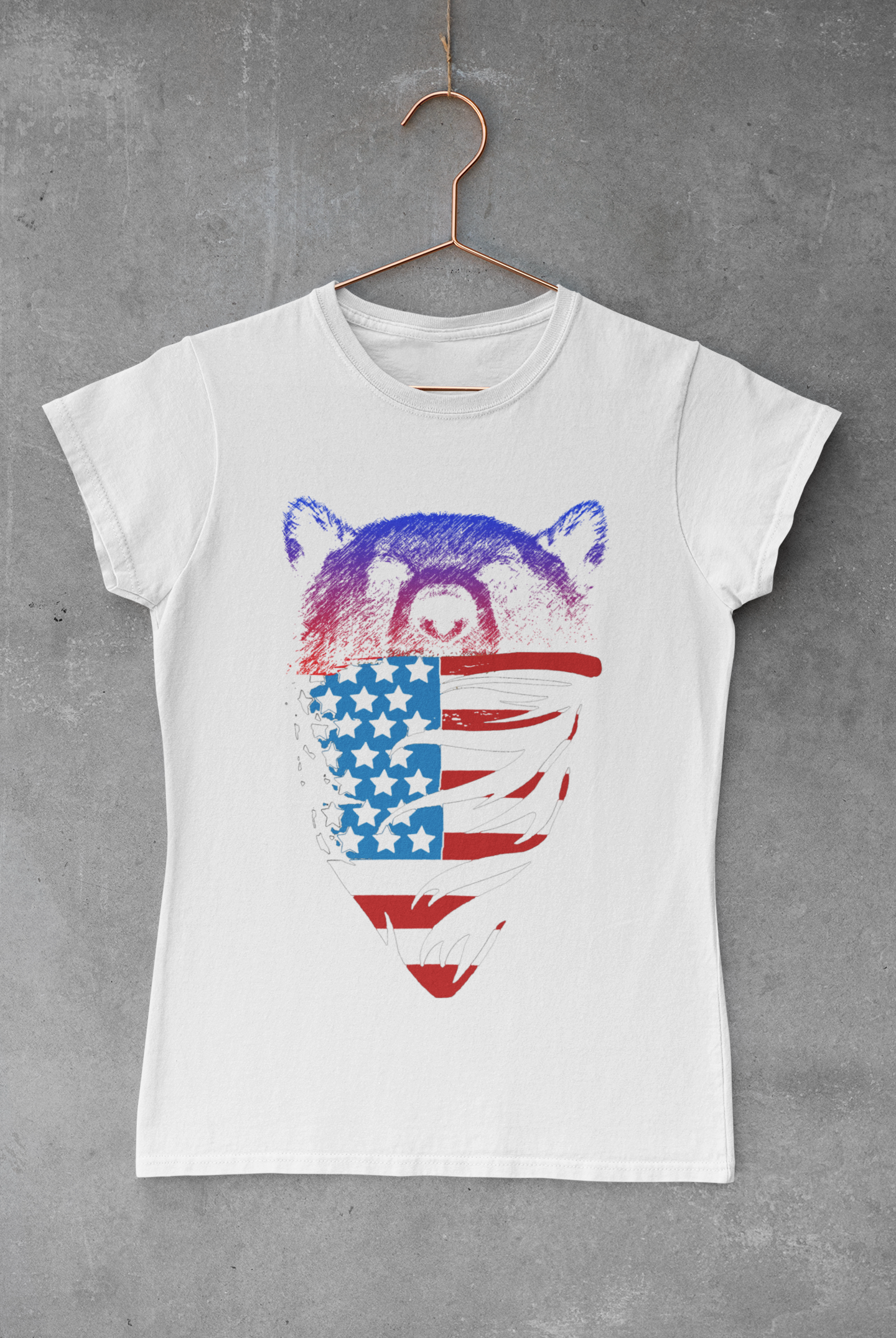 USA Bear Sublimation Transfer