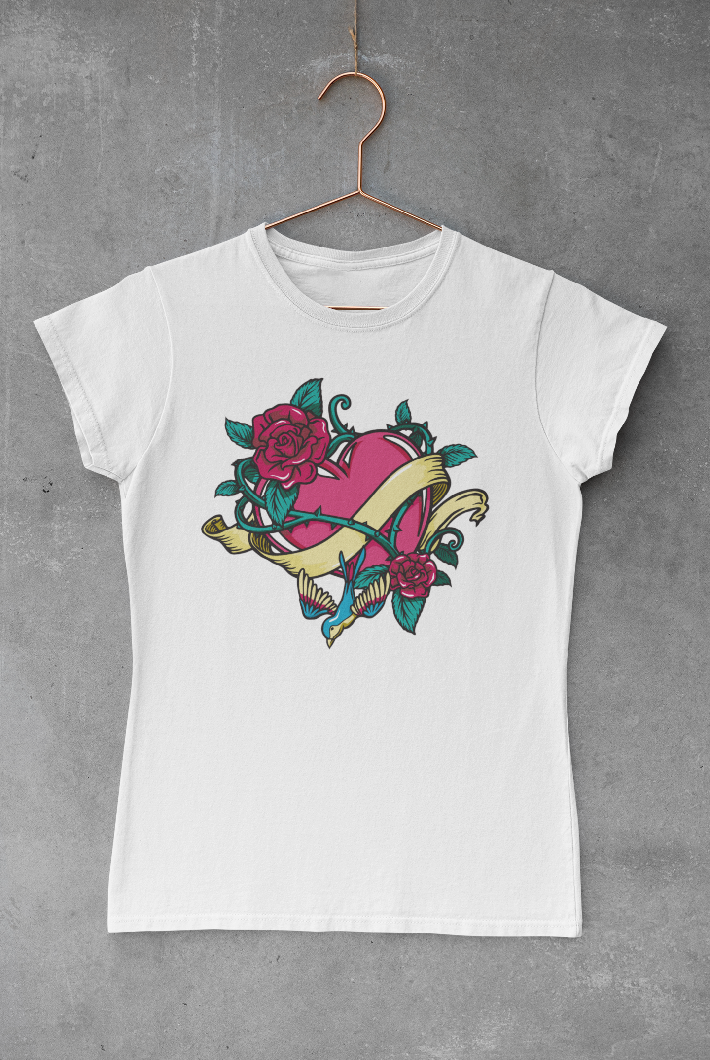 Heart Rose Sublimation Transfer