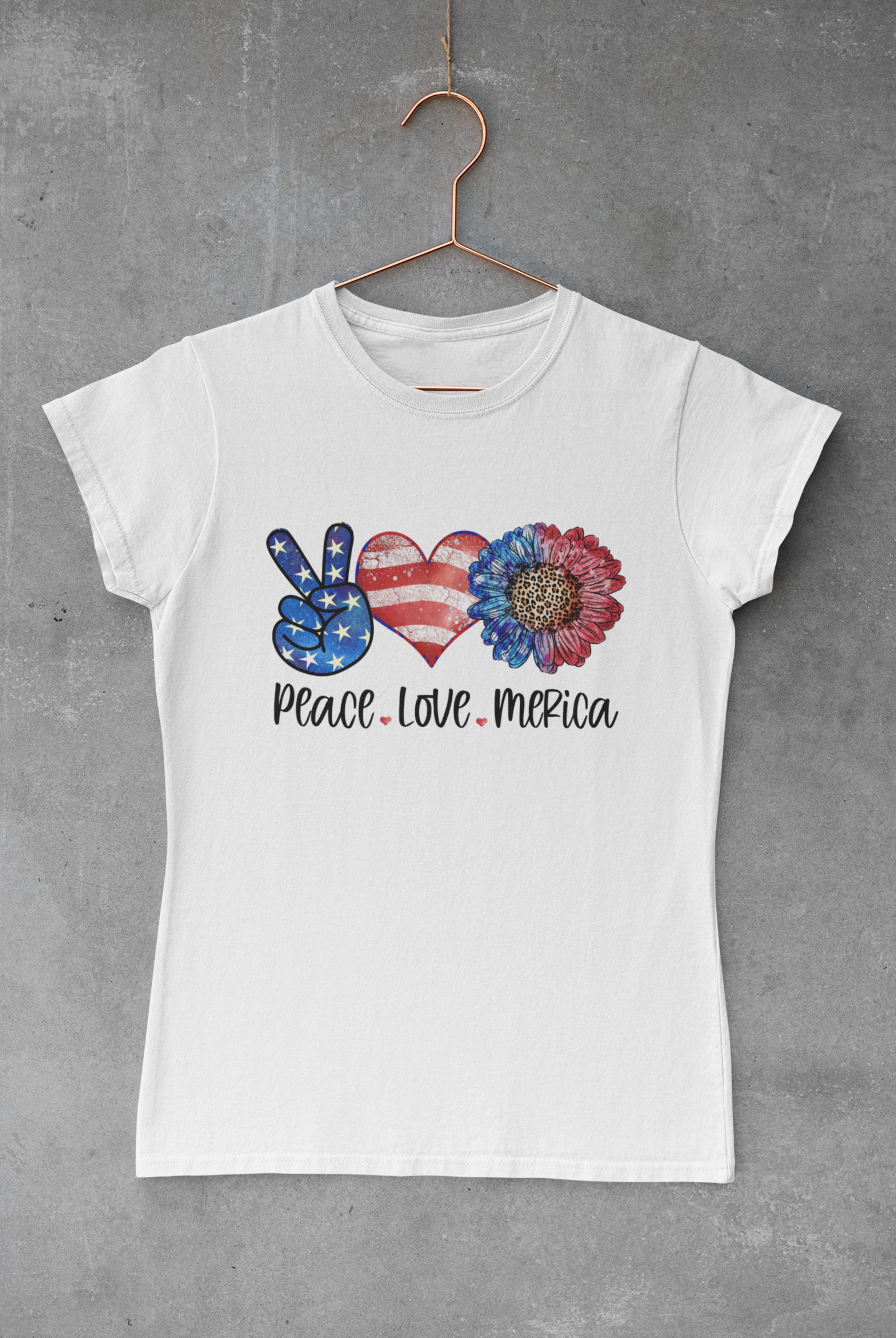 Peace Love Merica Sublimation Transfer