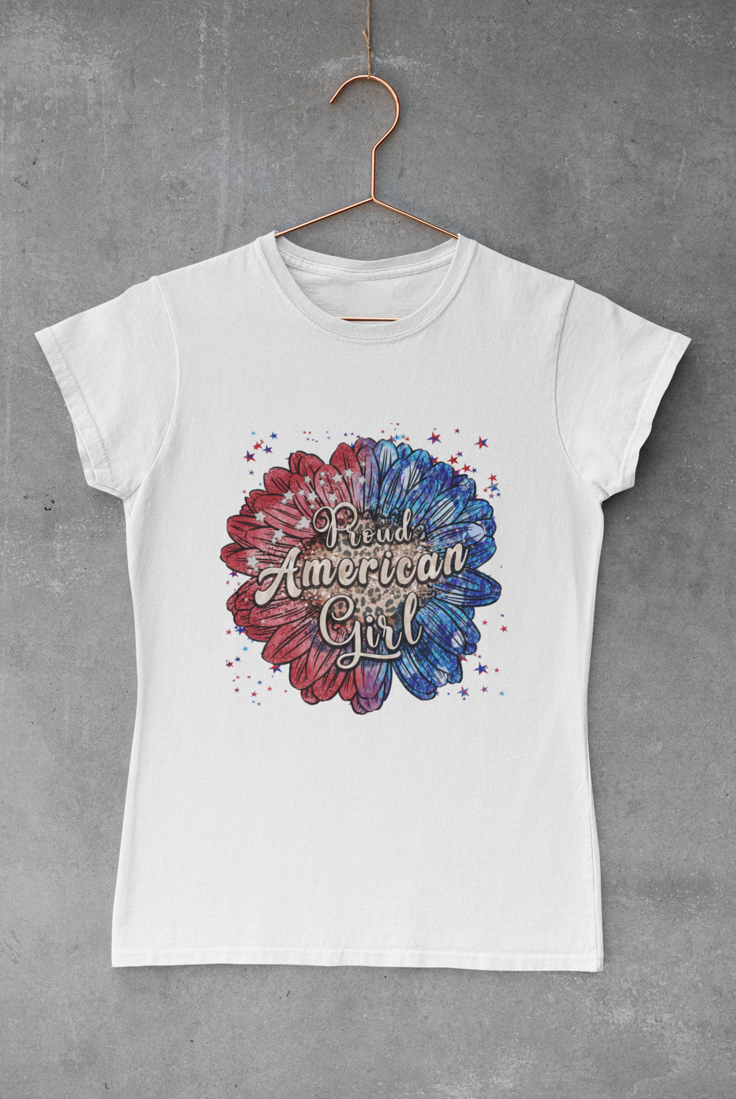 Sunflower Proud American Girl Sublimation Transfer