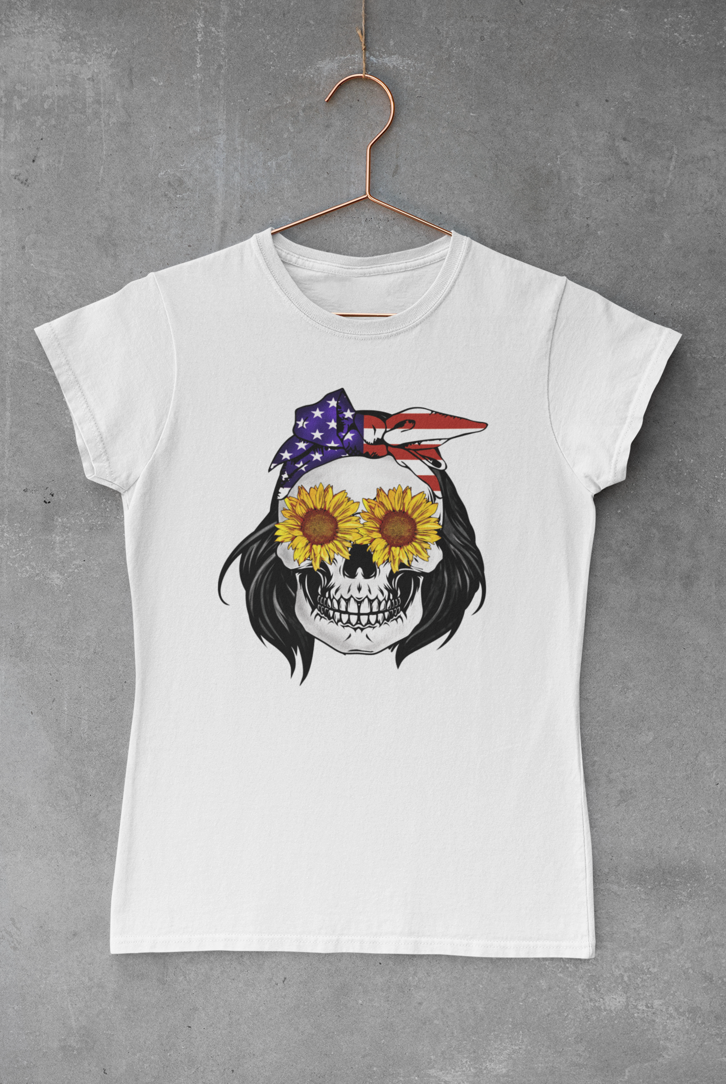 USA Skull Sublimation Transfer
