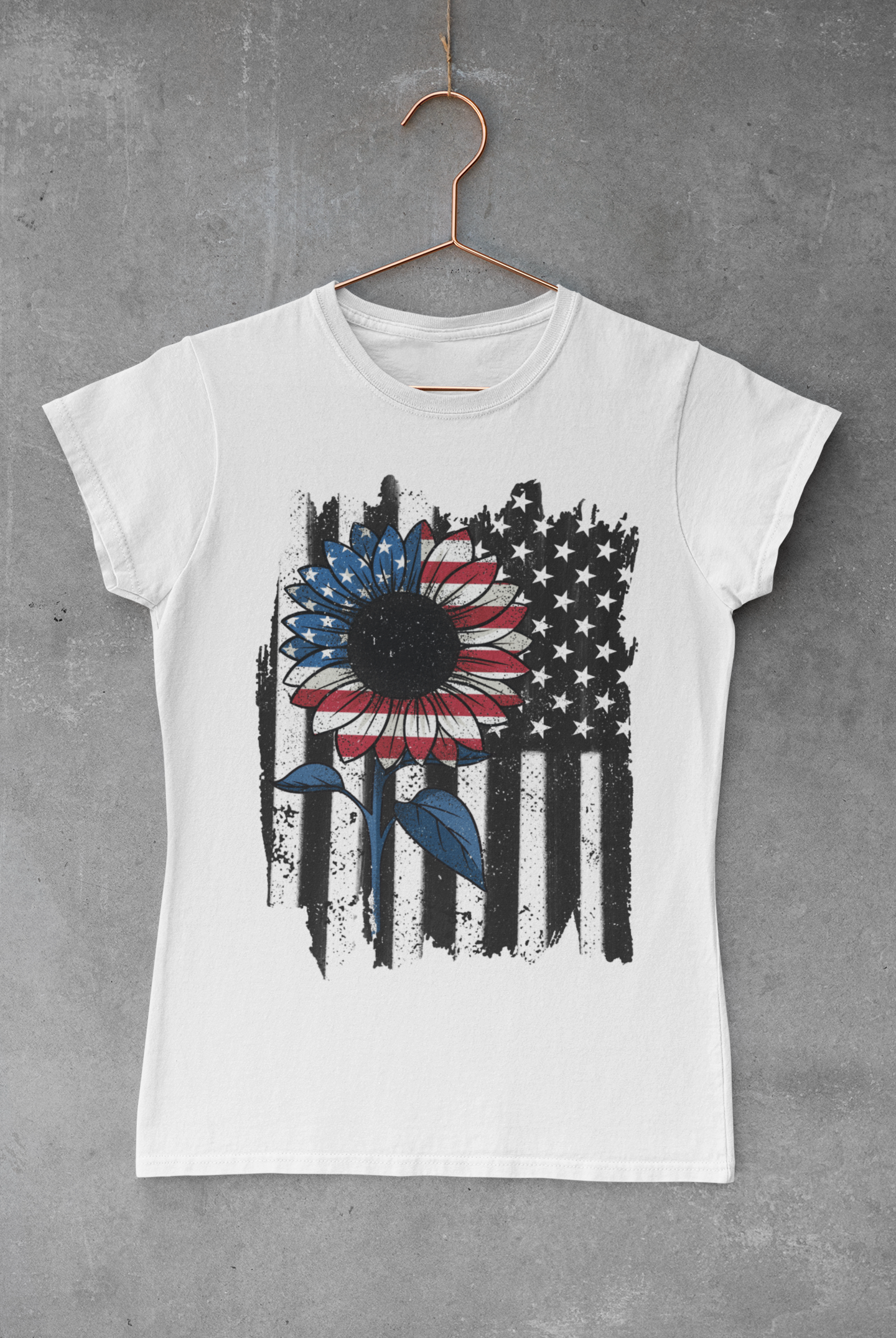 Patriotic Sunflower Transfer