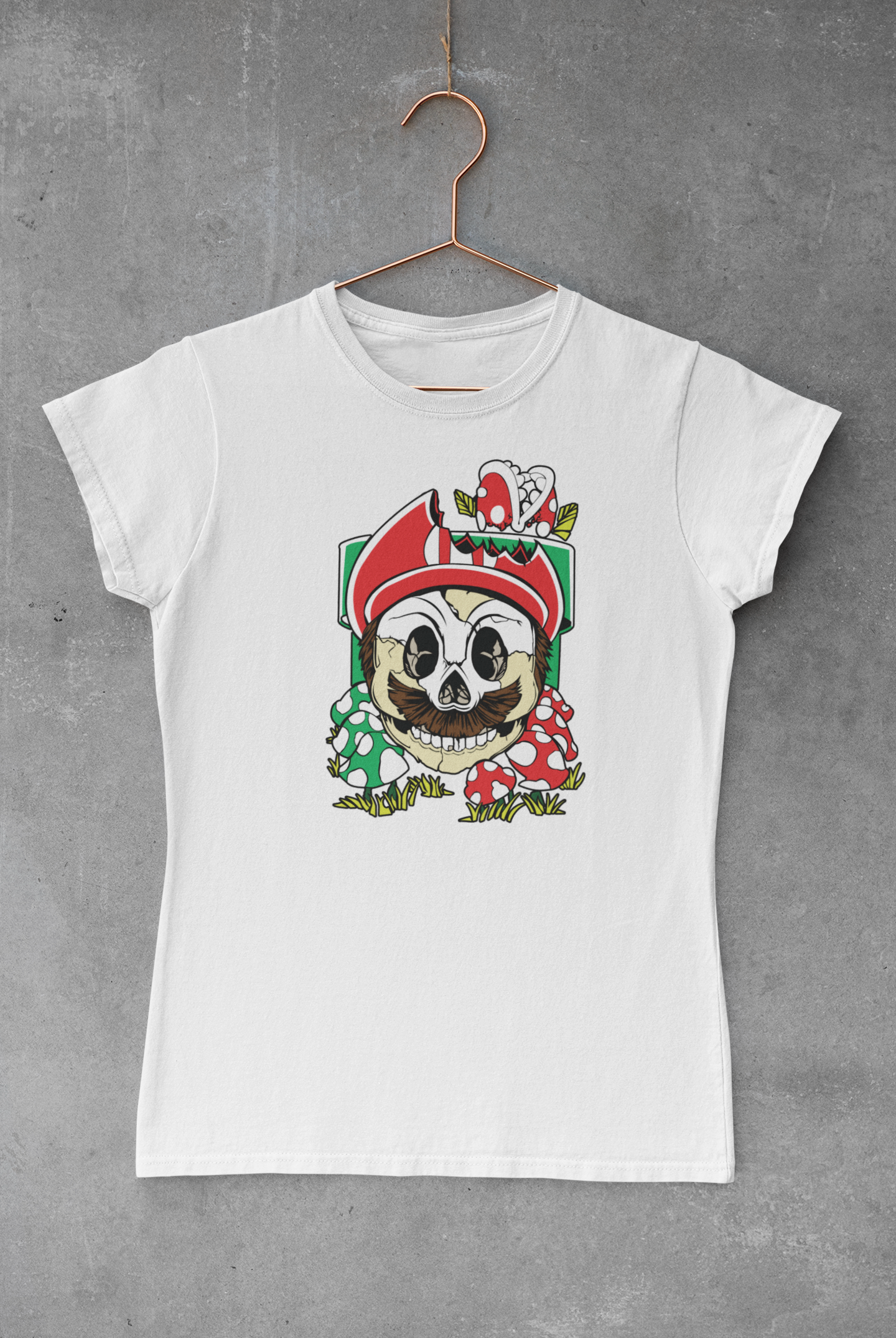 Mario Shrooms Skull Transfer