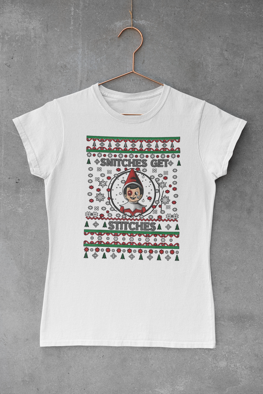 Snitches Get Stitches Ugly Sweater Transfer