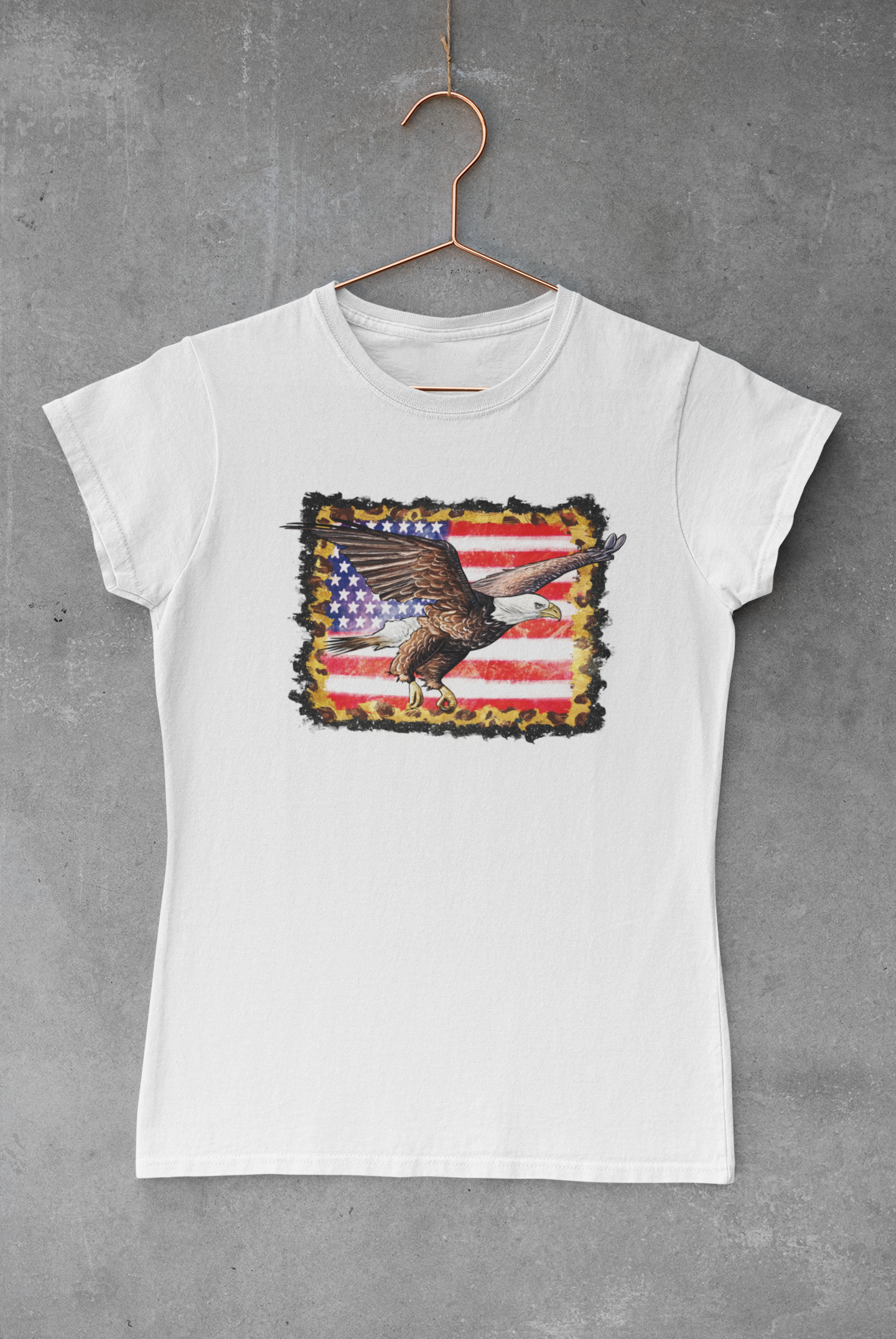 Patriotic Cheetah Eagle Flag Transfer