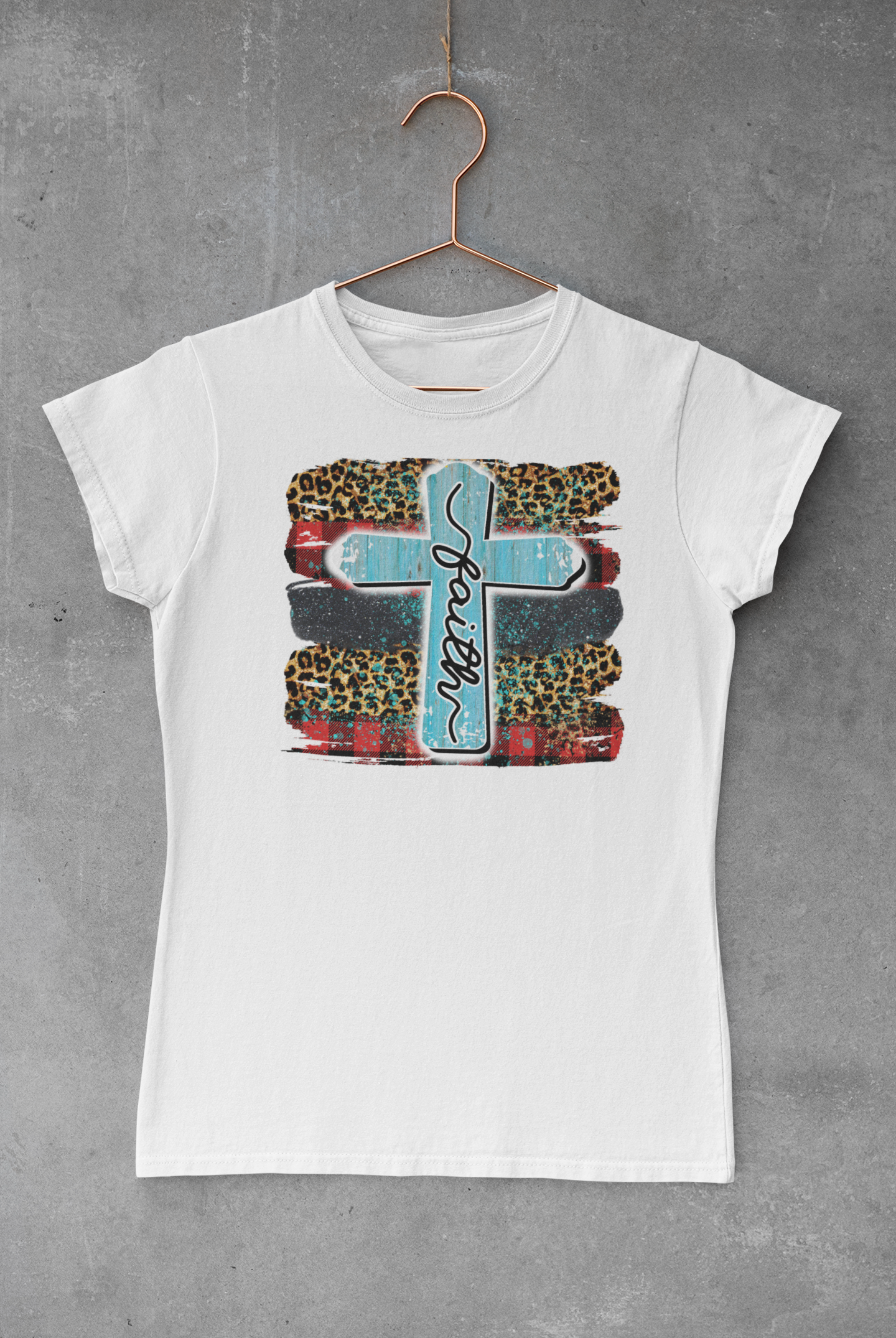 Faith Leopard Buffalo Brush Stroke Transfer