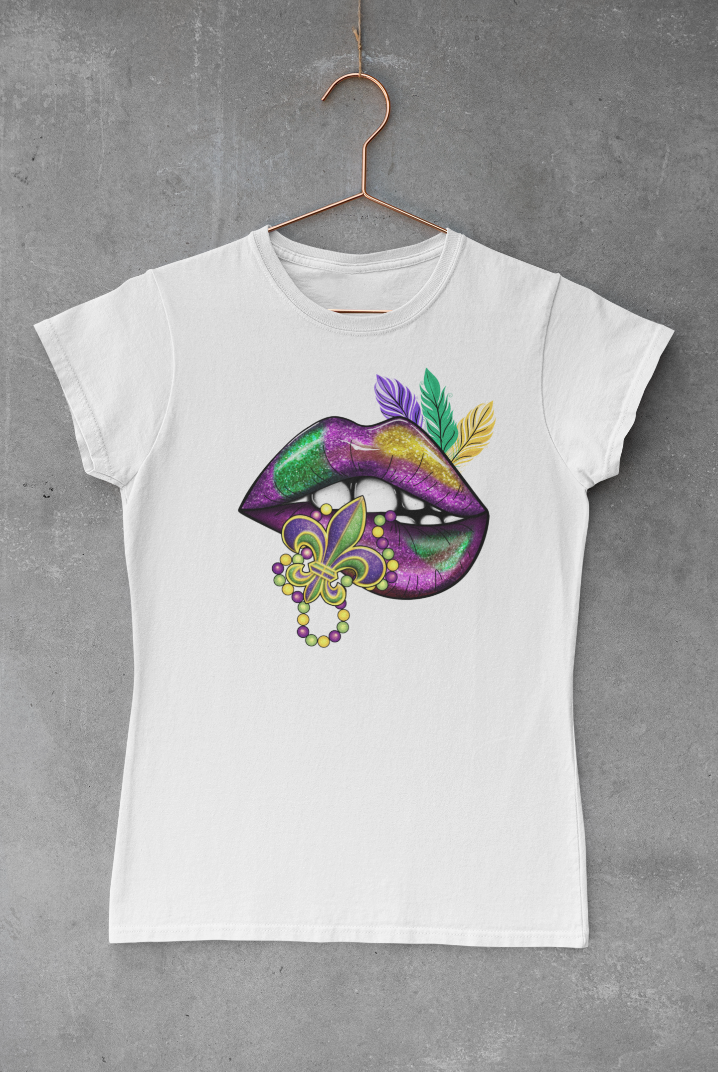 Mardi Gras Lips Transfer