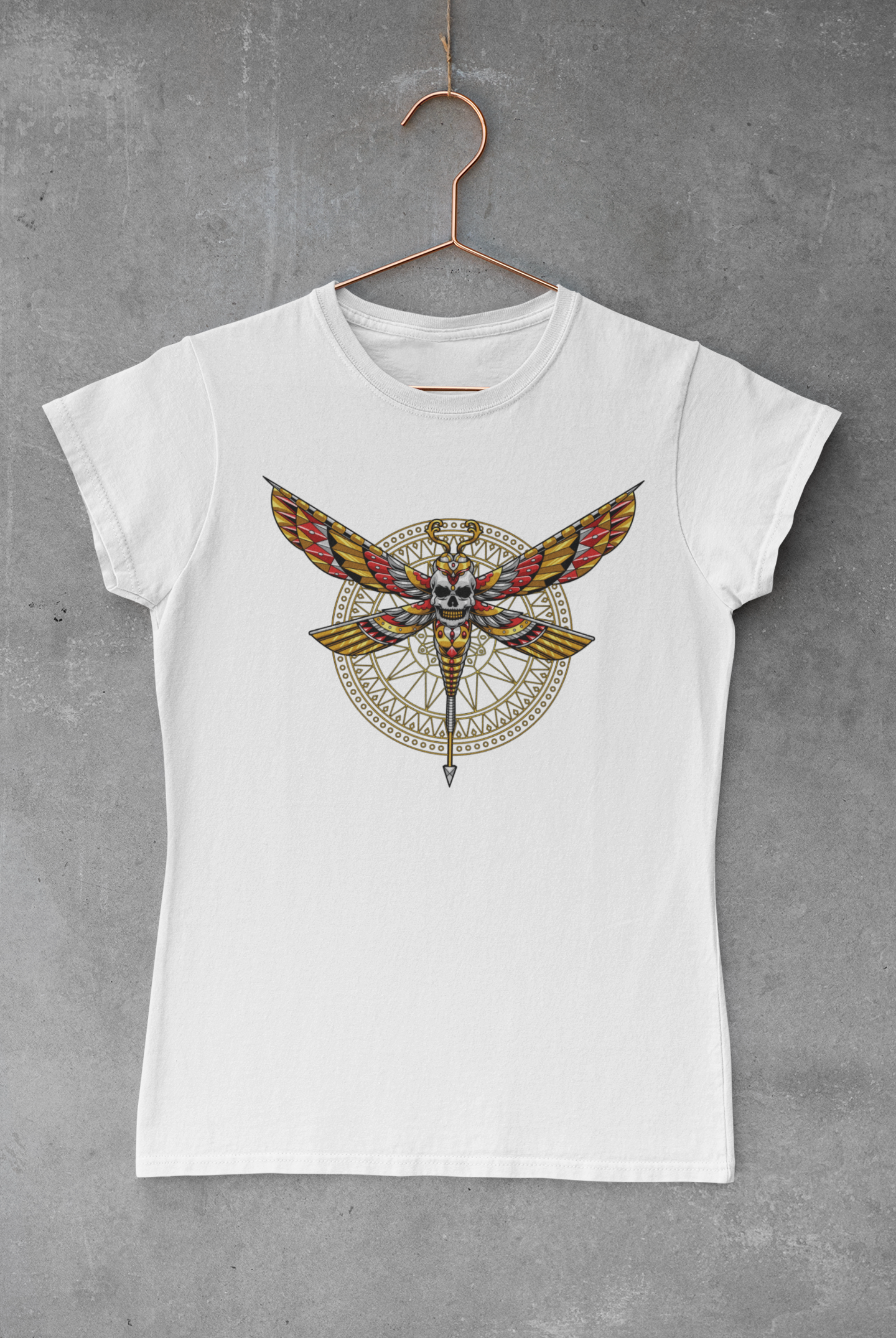 Dragon Fly Skull Transfer