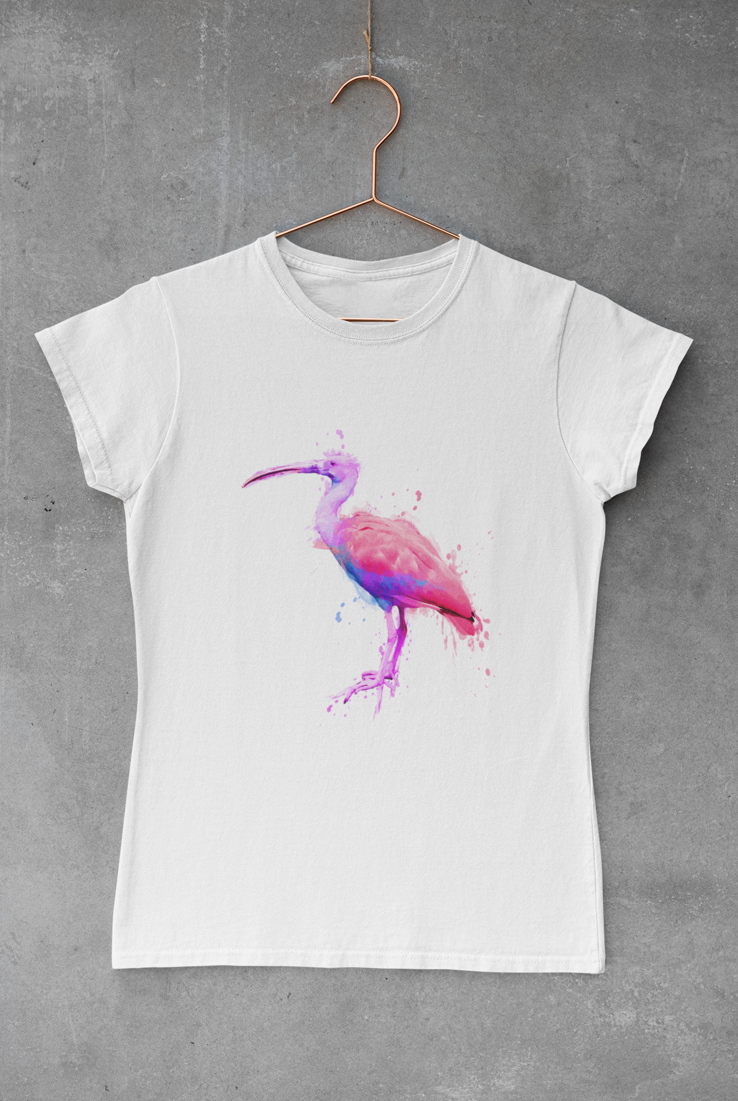 Flamingo Watercolor Transfer