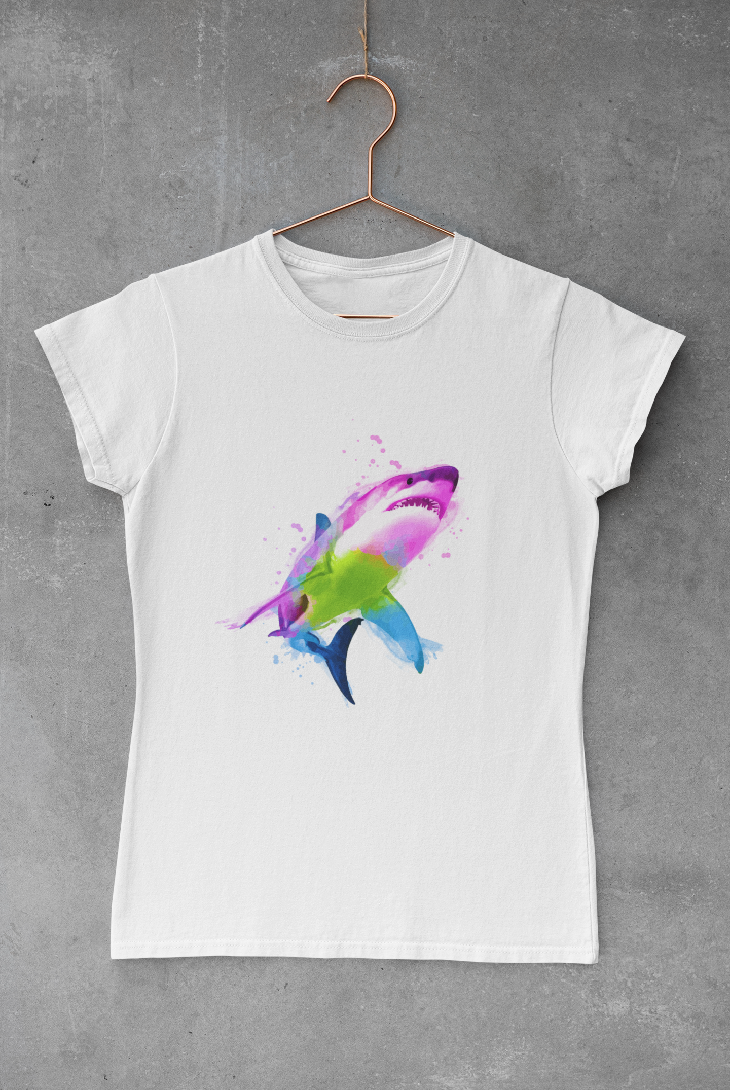 Shark Watercolor Transfer