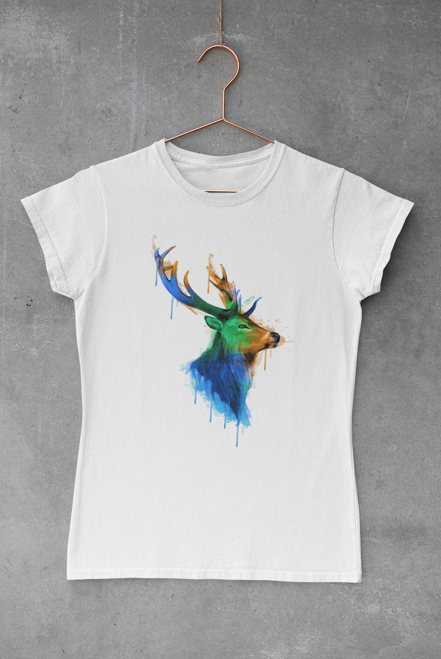 Deer Watercolor Transfer