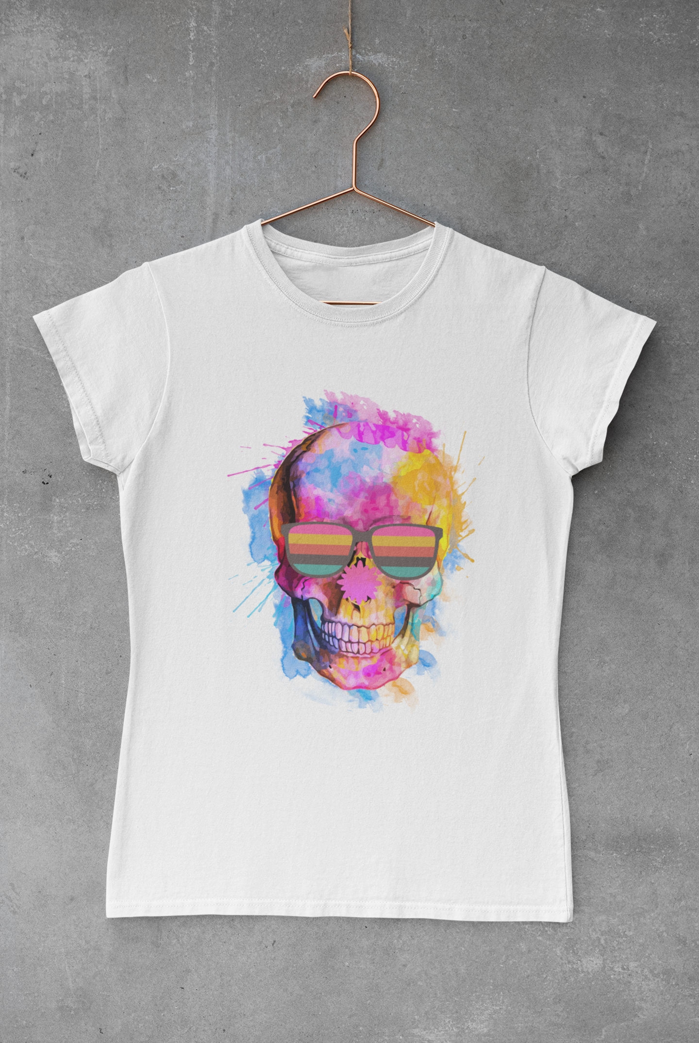 Skull Watercolor Transfer
