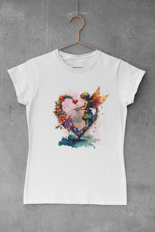 Cupid Heart Arch Watercolor Transfer