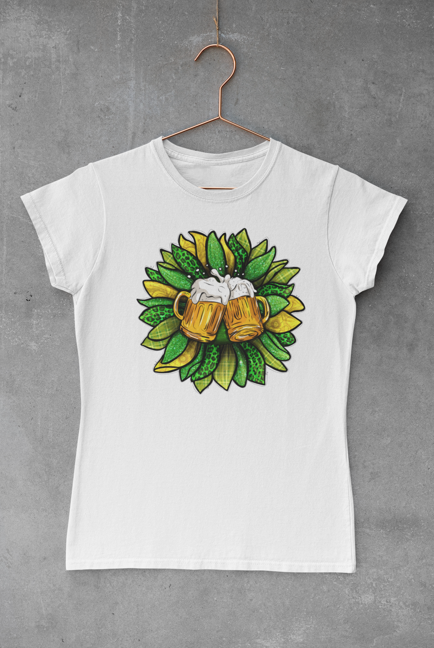 St. Patty Beer Sunflower Transfer