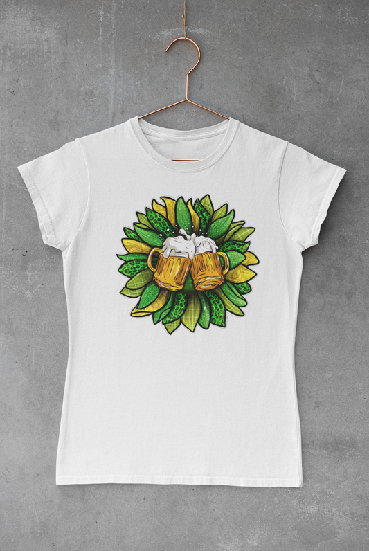 St. Patty Beer Sunflower Transfer