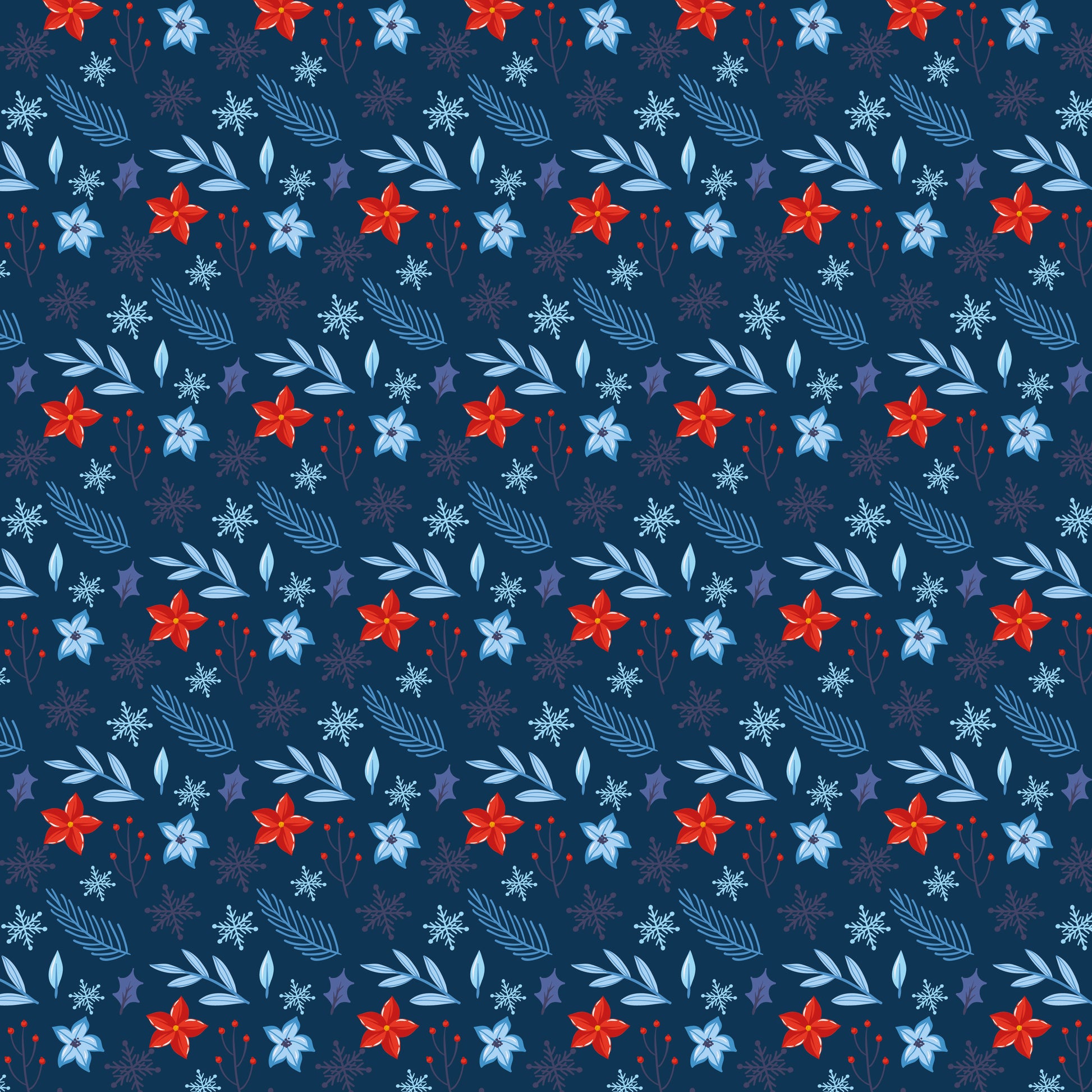 Snowflakes & Flowers 12x12 Patterned Vinyl Sheet