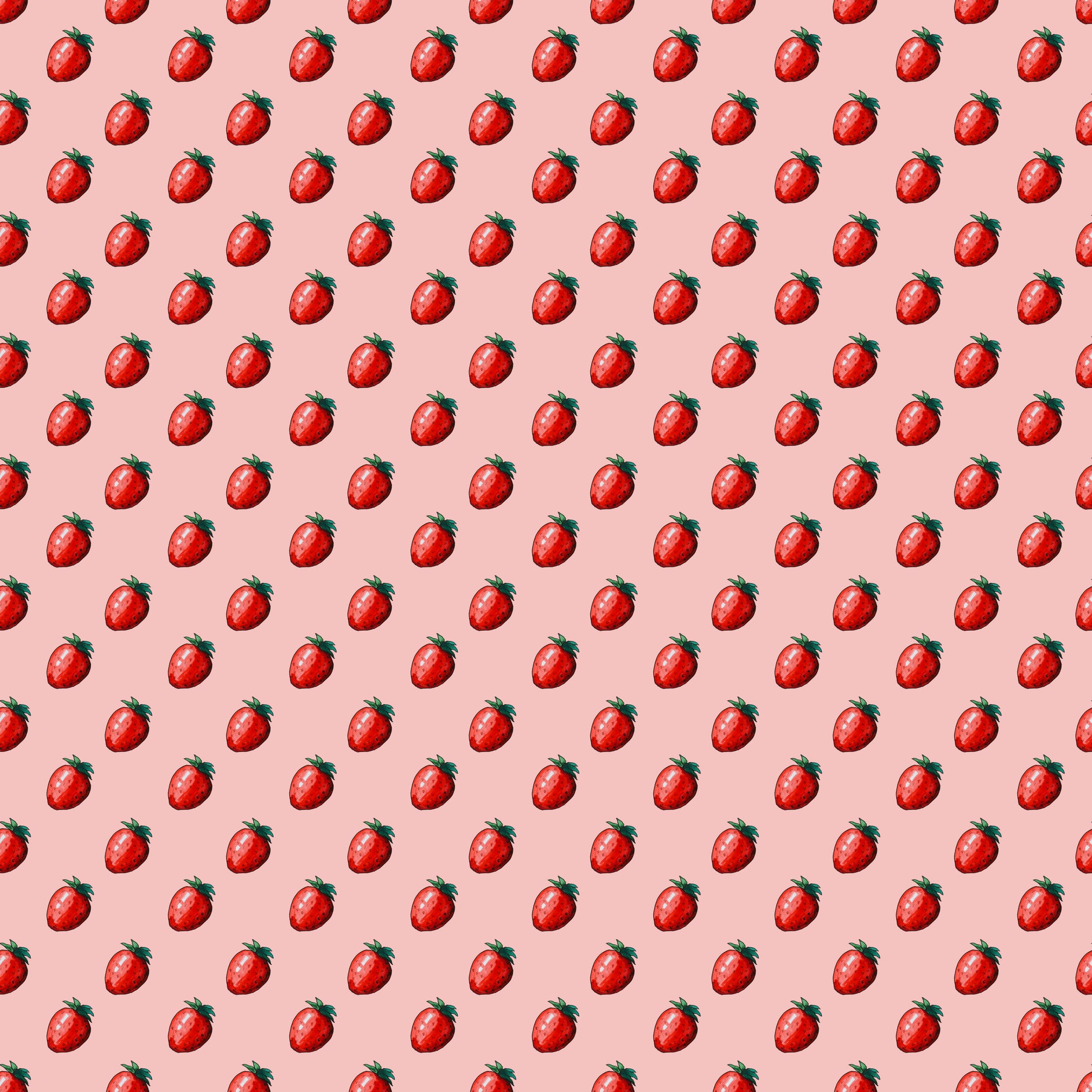 Sweet Strawberries 12x12 Patterned Vinyl Sheet