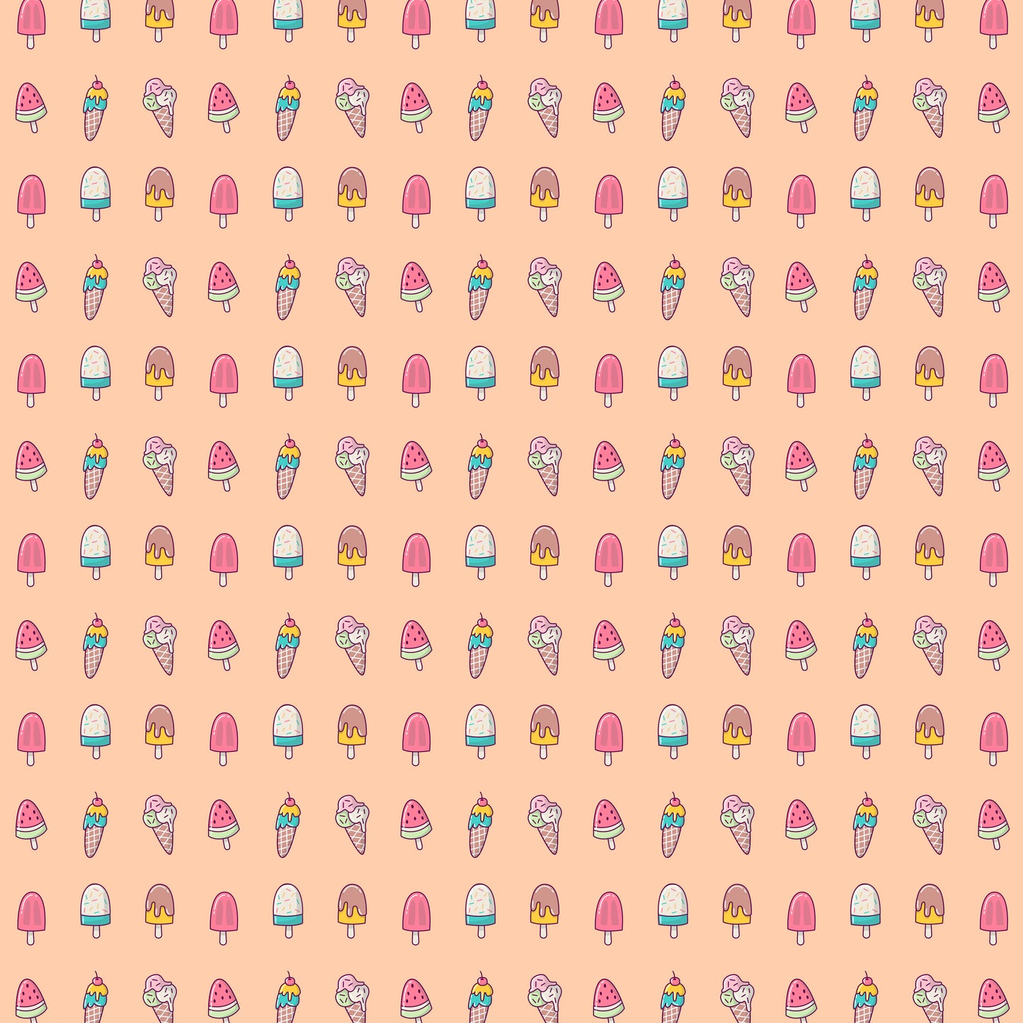 Summer Treats & Sweets 12x12 Patterned Vinyl Sheet