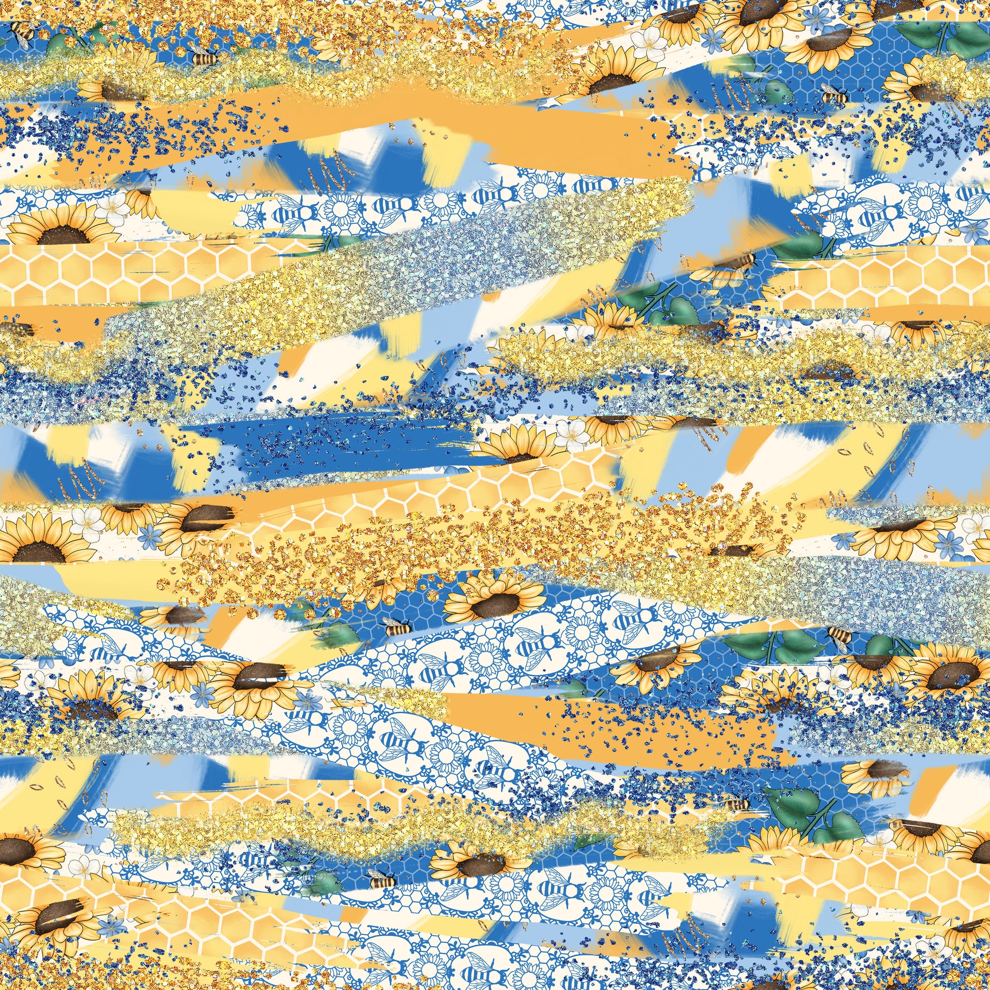 Sunflower Brush Strokes 12x12 Patterned Vinyl Sheet