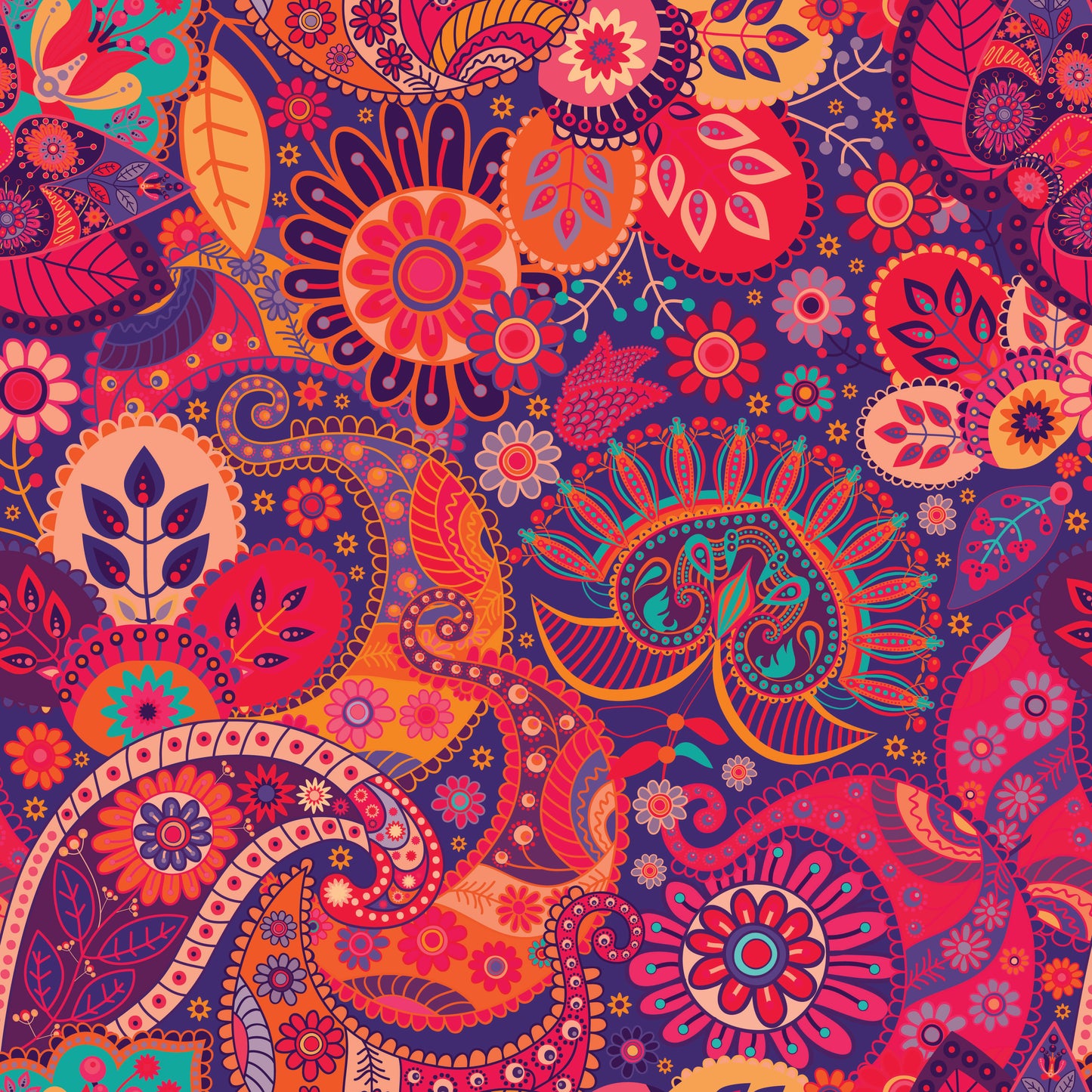 Sunset Safari Floral 12x12 Patterned Vinyl Sheet