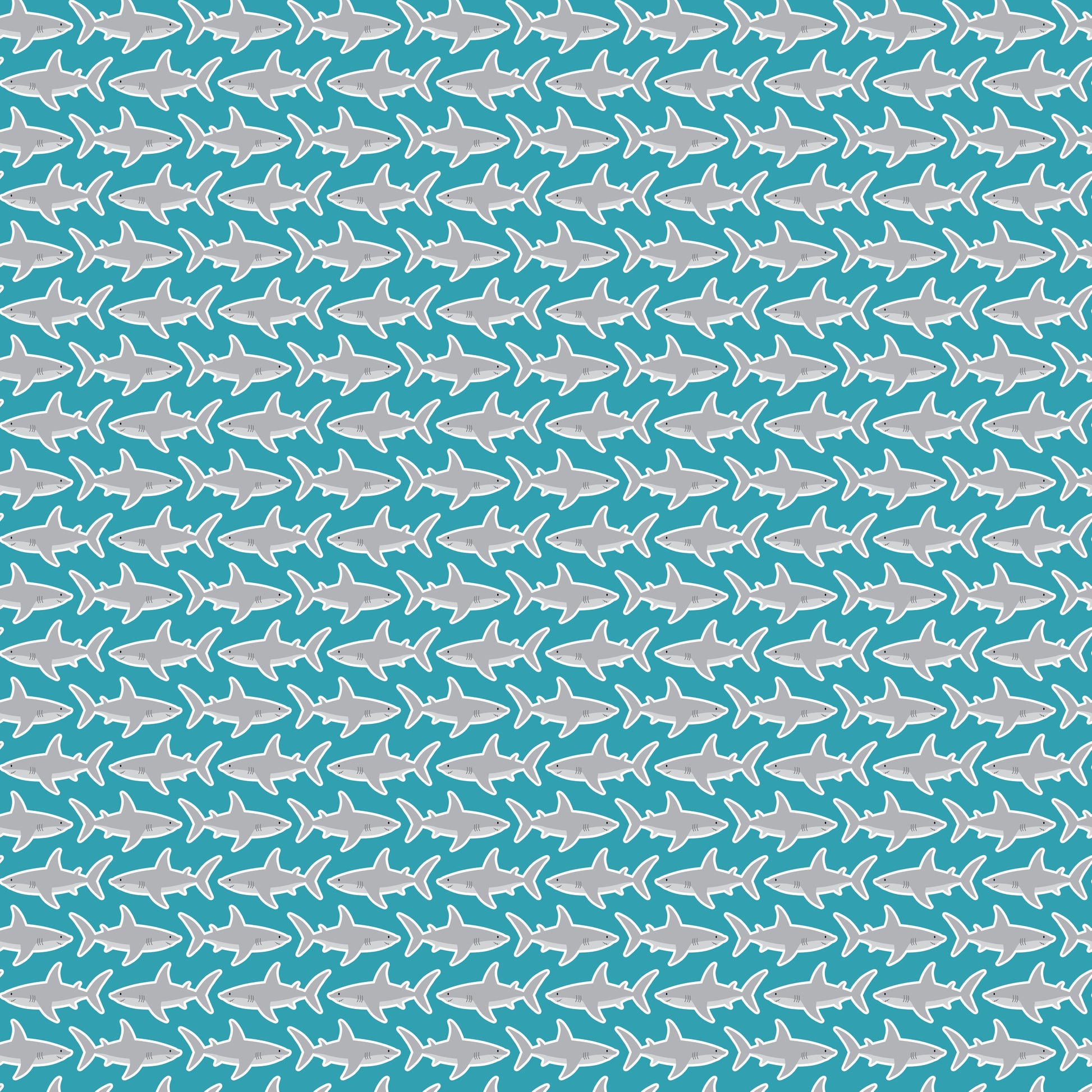 Swimming Sharks 12x12 Patterned Vinyl Sheet