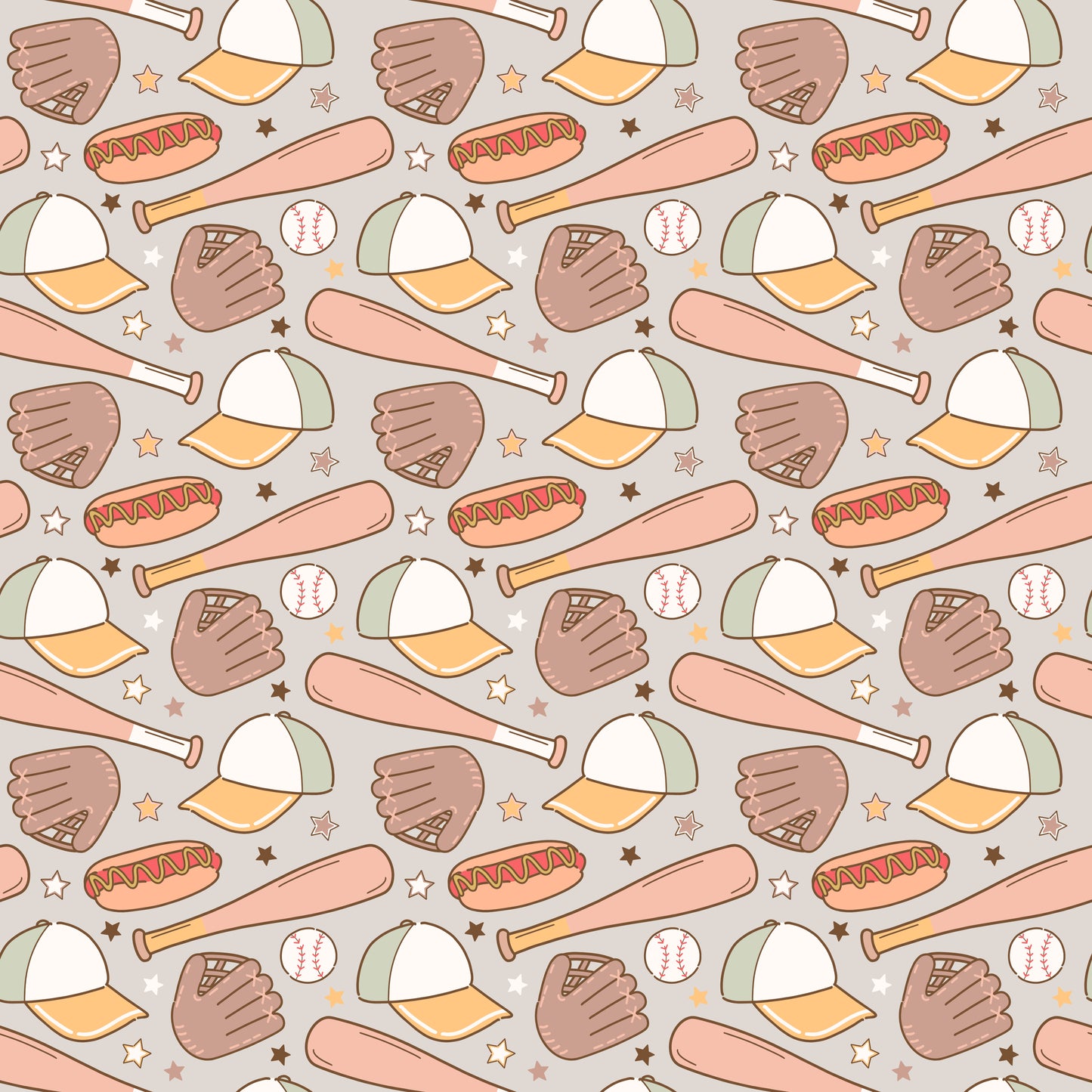 Take Me Out to the Ballgame 12x12 Patterned Vinyl Sheet