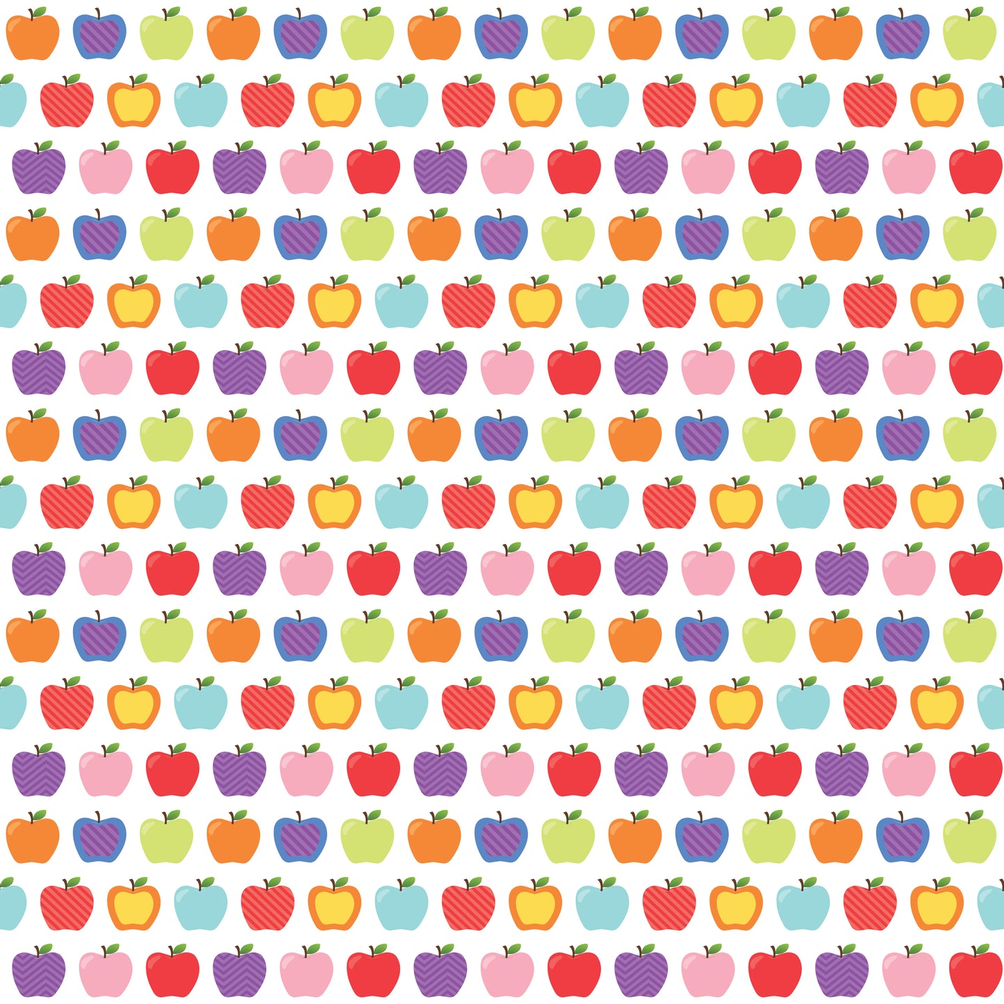 Teacher's Apples 12x12 Patterned Vinyl Sheet