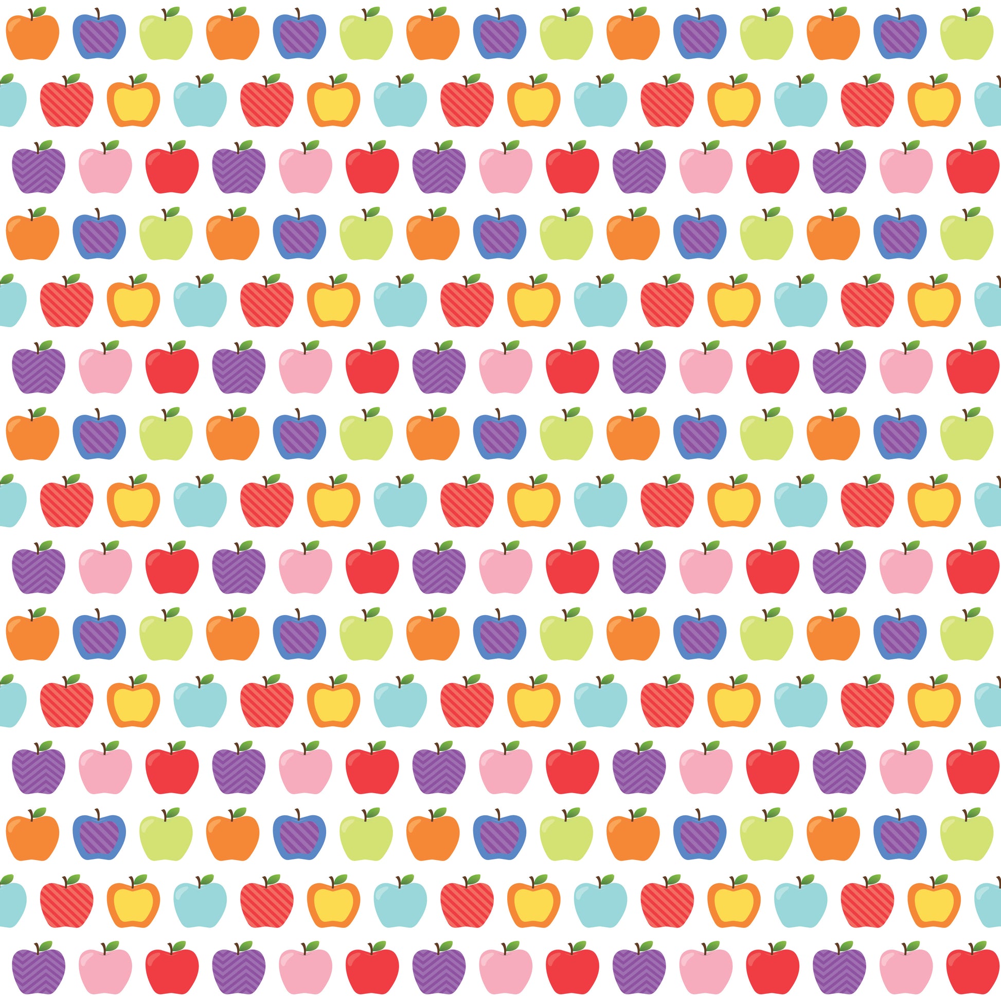 Teacher's Apples 12x12 Patterned Vinyl Sheet