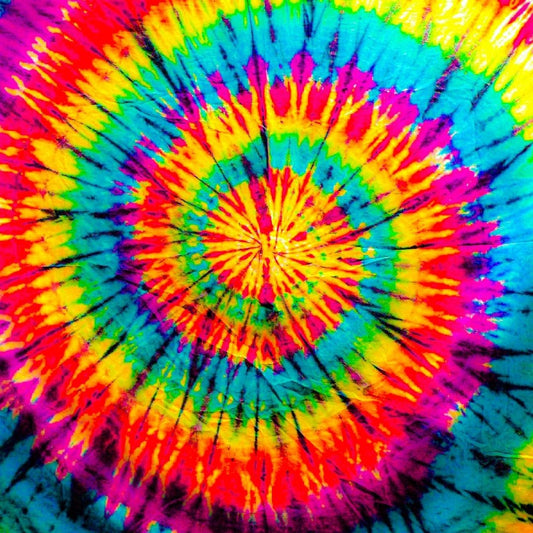 Vibrant Tie-Dye Spiral 12x12 Patterned Vinyl Sheet