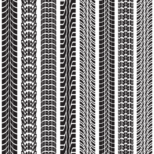 Tire Tread 12x12 Patterned Vinyl Sheet
