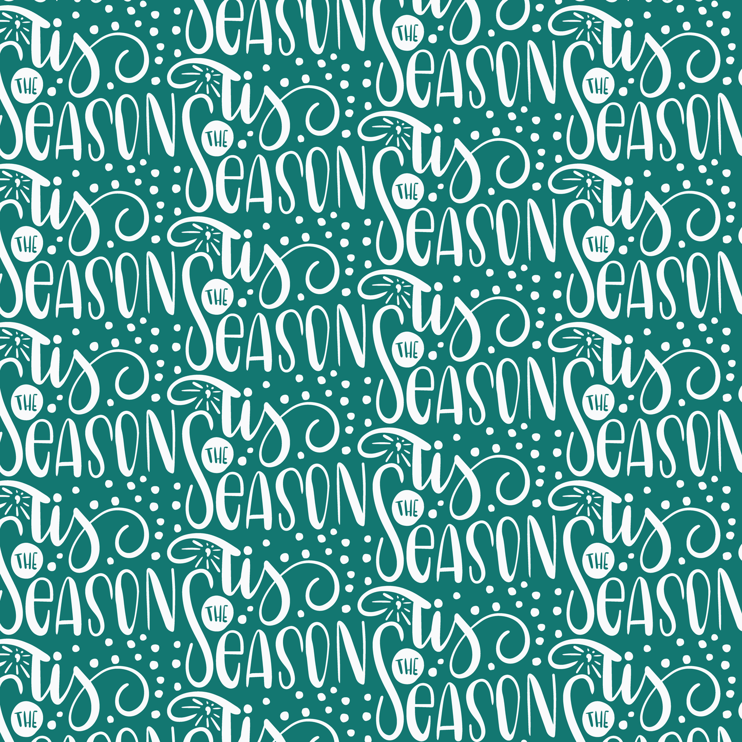 Tis the Season Text  12x12 Patterned Vinyl Sheet