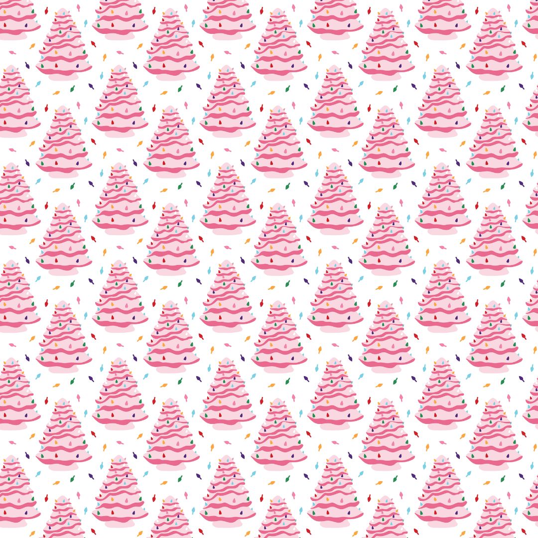 Pink Ceramic Trees 12x12 Patterned Vinyl Sheet