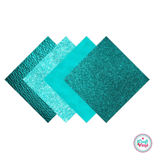 Turquoise Textures Patterned Pack