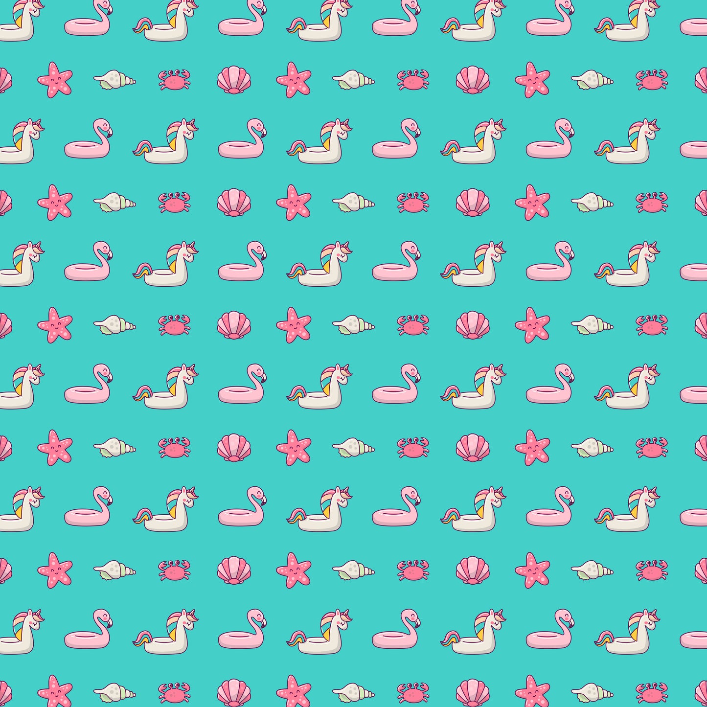 Unicorn & Flamingo Floats 12x12 Patterned Vinyl Sheet