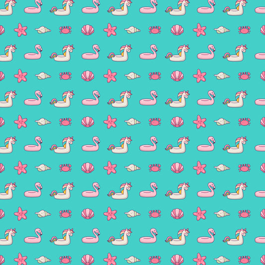 Unicorn & Flamingo Floats 12x12 Patterned Vinyl Sheet