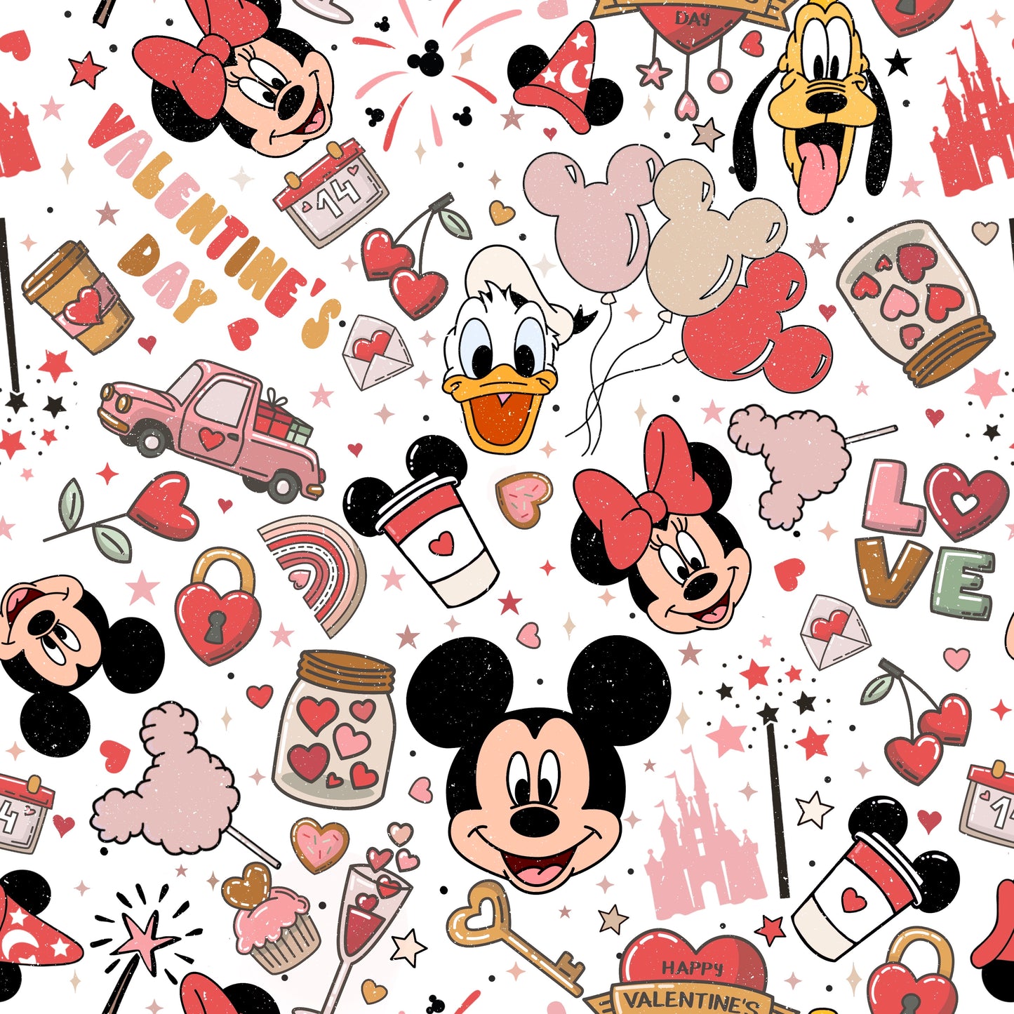 Valentine's Day at the Parks 12x12 Patterned Vinyl Sheet