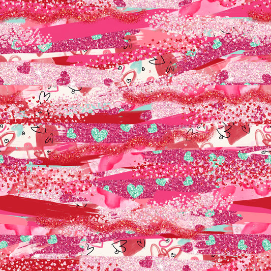 Valentine's Day Brush Strokes 12x12 Patterned Vinyl Sheet