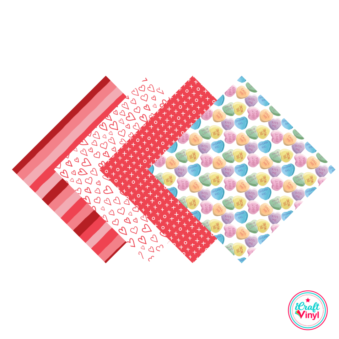 Be My Valentine Patterned HTV Pack