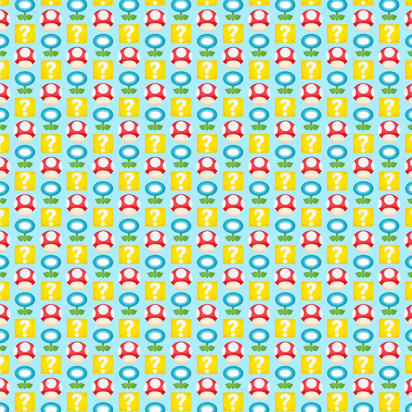 Video Game Flowers 12x12 Patterned Vinyl Sheet