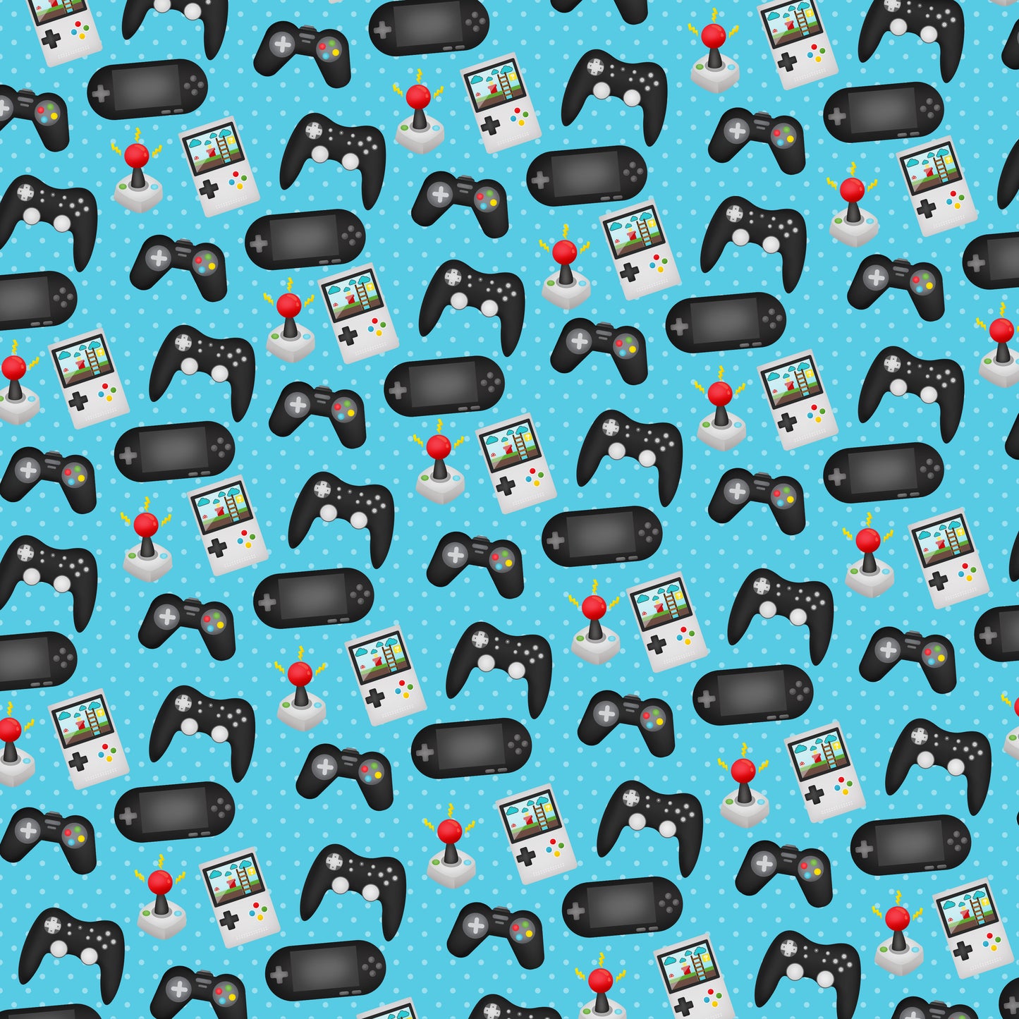 Video Game Through the Decades 12x12 Patterned Vinyl Sheet