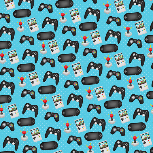 Video Game Through the Decades 12x12 Patterned Vinyl Sheet