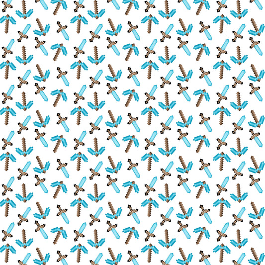 Video Game Swords 12x12 Patterned Vinyl Sheet