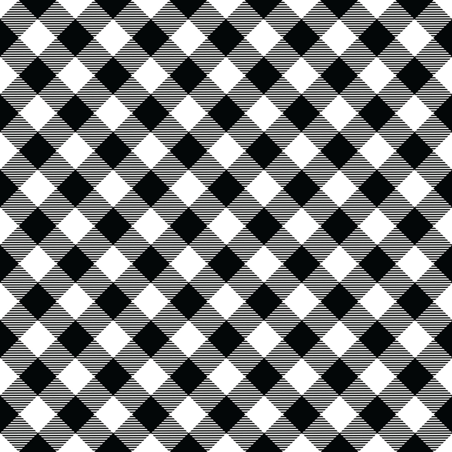 Large White & Black Plaid 12x12 Patterned Vinyl Sheet