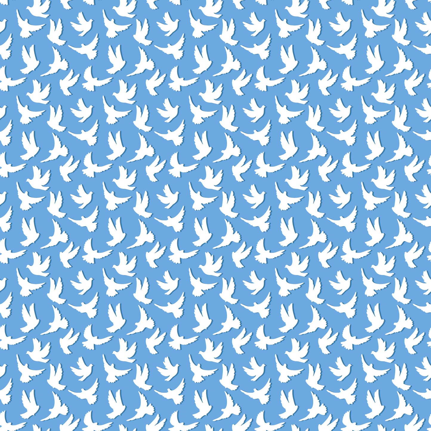 White Doves 12x12 Patterned Vinyl Sheet