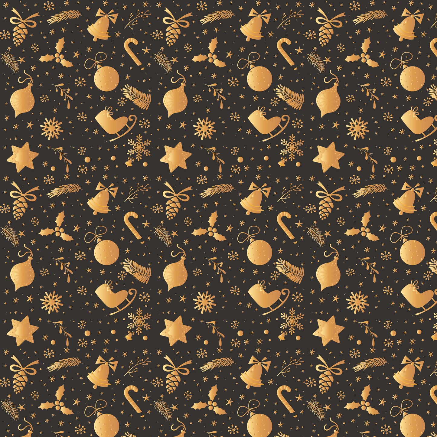 Winter Holiday Gold 12x12 Patterned Vinyl Sheet
