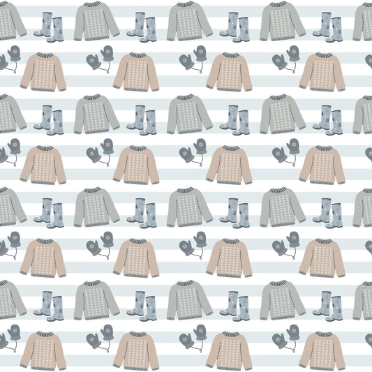 Winter Wear 12x12 Patterned Vinyl Sheet